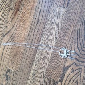 Metal Feather Necklace